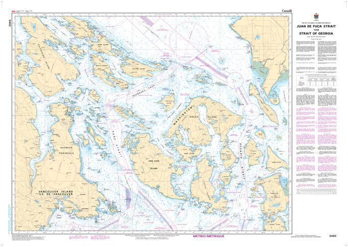 Chart 3462 - Juan de Fuca Strait to  Strait of Georgia