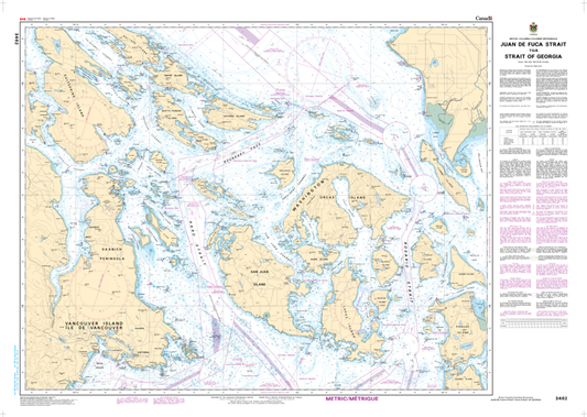 Chart 3462 - Juan de Fuca Strait to  Strait of Georgia