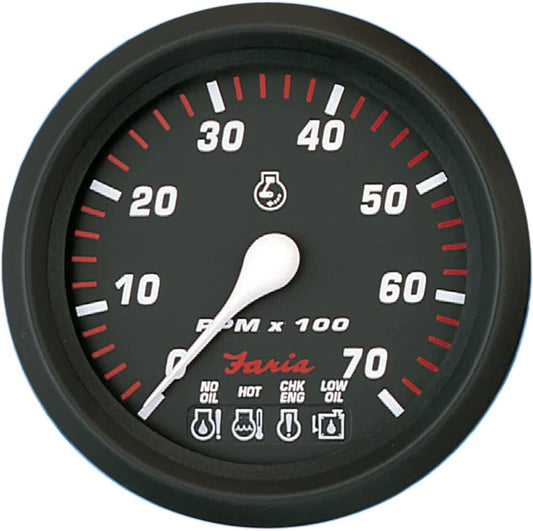 Faria Professional Red Tachometer 7000 RPM - 34617