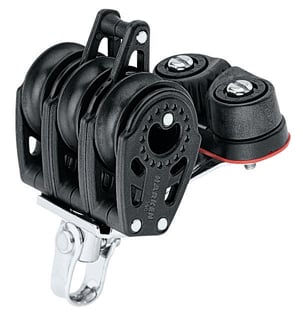Harken 29mm Triple Carbo Block With Cam Cleat And Becket