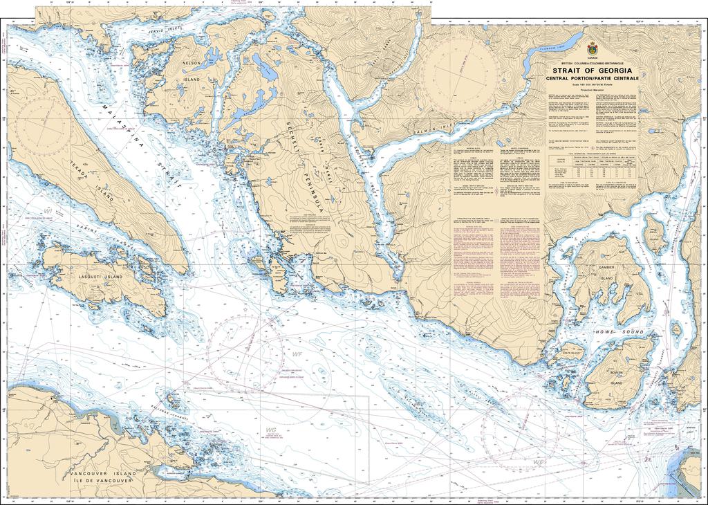 Chart 3512 - Strait of Georgia, Central Portion/Partie Centrale - Steveston Marine and Hardware