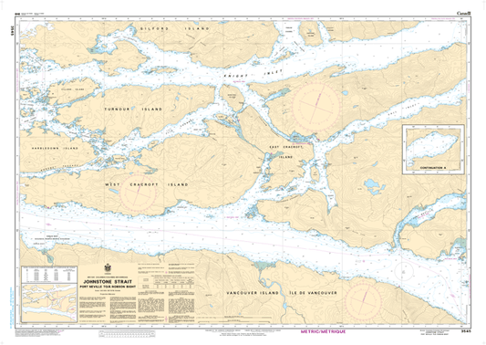 Chart 3545 - Johnstone Strait, Port Neville to/à Robson Bight - Steveston Marine and Hardware
