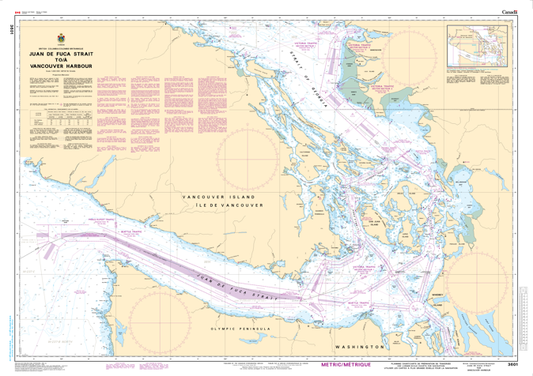 Chart 3601 - Juan de Fuca Strait to  Vancouver Harbour