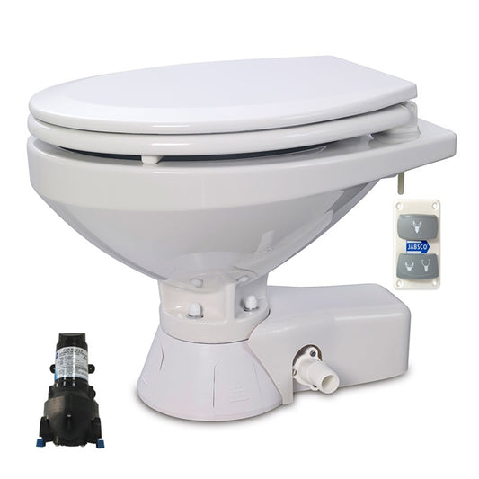 ITT Jabsco Quiet Flush Electric Toilet 12V - Regular Bowl - 37245-4092