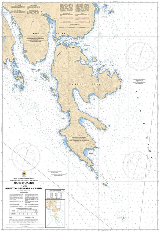 Chart 3825 - Cape St. James to/à Houston Stewart Channel - Steveston Marine and Hardware