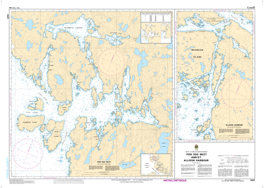 Chart 3921 - Fish Egg Inlet and/et Allison Harbour