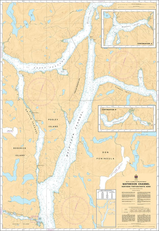 Chart 3942 - Mathieson Channel Northern Portion/Partie Nord