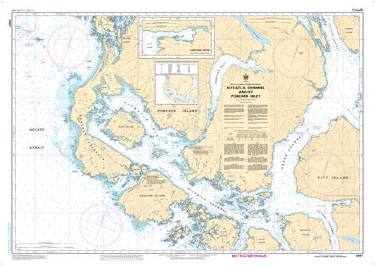 Chart 3987 - Kitkatla Channel and/et Porcher Inlet