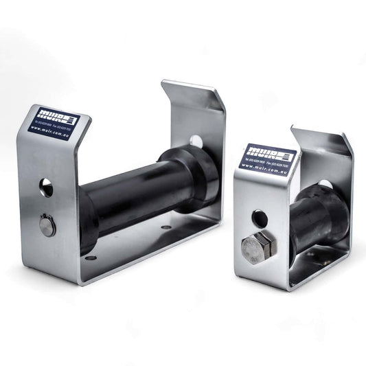 Muir Bow Roller for Drum Winch – 8” Wide Stainless Steel Bracket (Suits DW08 / DW10)