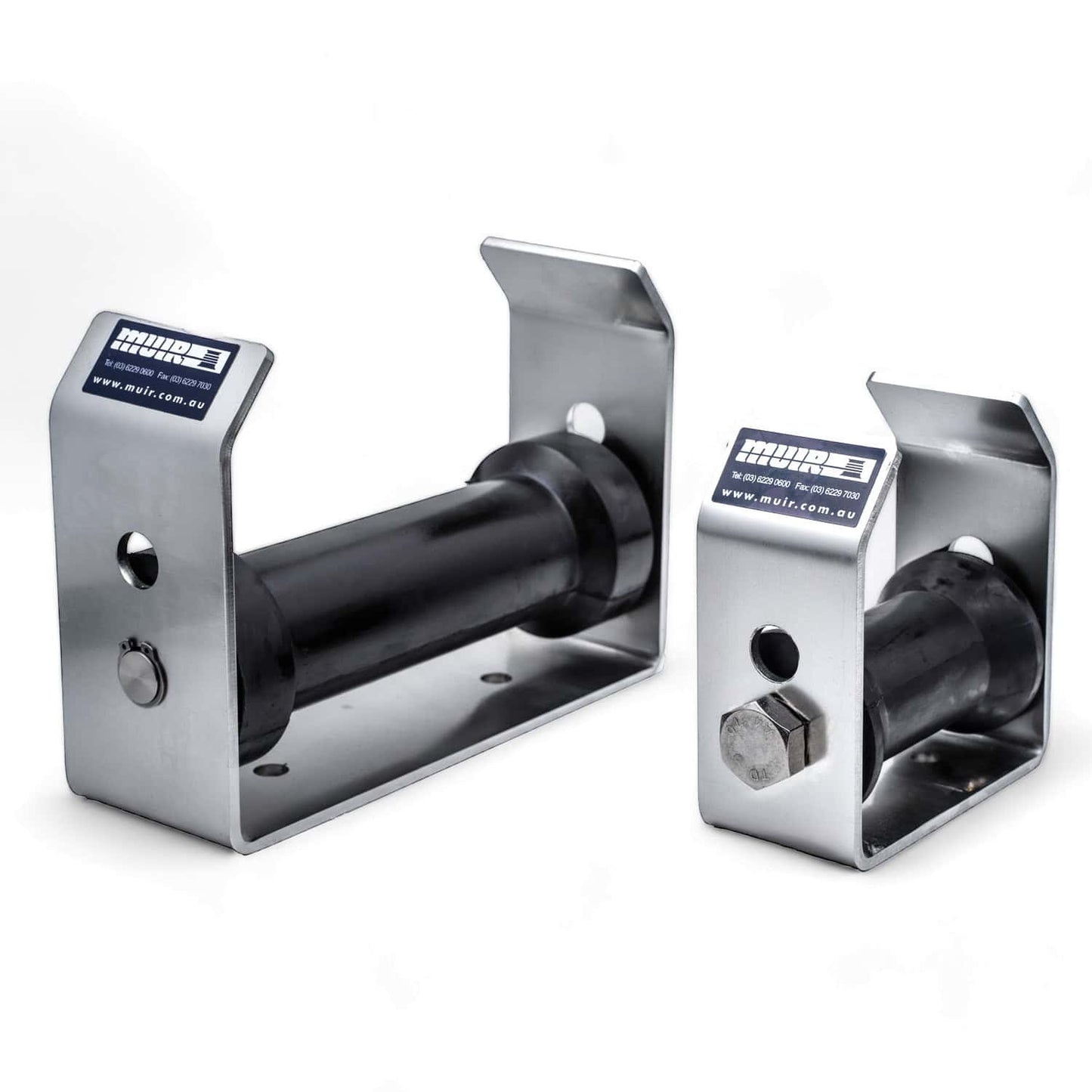 Muir Bow Roller for Drum Winch – 4” Wide Stainless Steel Bracket (Suits DW08) - Steveston Marine and Hardware