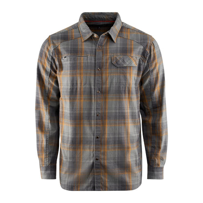 Grundens Dispatch Flannel Shirt - Smoke Plaid - Steveston Marine and Hardware