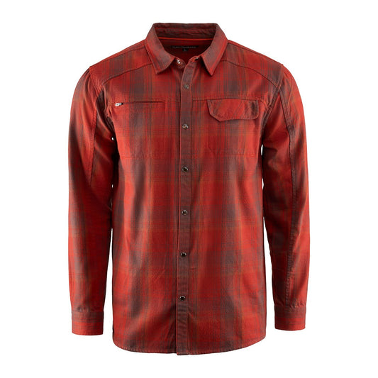 Grundens Dispatch Flannel Shirt - Lobster Plaid - Size S