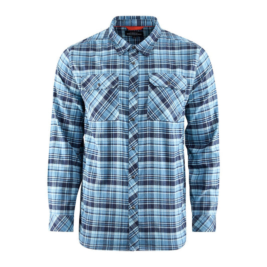 Grundens Dungeness Seawool Flannel - Captain's Blue - Size S