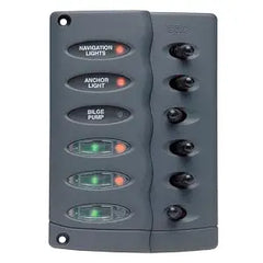 Bep W/P Dc Panel 6Pos Ptc Fuses