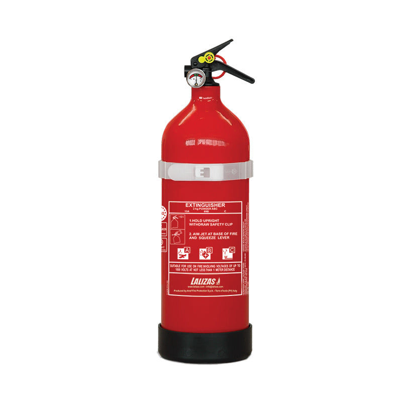 Lalizas Fire Extinguisher Dry Powder 6kg, Stored Pressure w/ Wall Bracket, MED (EN, FR, DE)