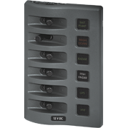 Blue Sea Systems Wd Panel 12V 6-Pos.Grey Bulk