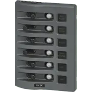Blue Sea Systems WeatherDeckÃ‚Â® 12V DC Waterproof Circuit Breaker Panel - Gray 6 Positions - 4376 - Steveston Marine and Hardware