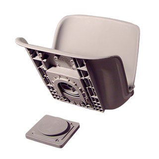 Tempress All-Weather Back Seat Shell with Quick Disconnect Mount 45133 - Gray