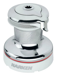 Harken Radial 2 Speed Chrome Self - Tailing Winch White RAL9003 - Steveston Marine and Hardware