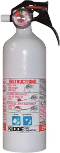 kidde - marine - white - fire - extinguisher - 5 - bc - w - gauge - Steveston Marine and Hardware