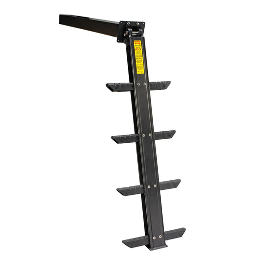 Garelick Black Aluminum Integrated Transom Ladder - 4-Step