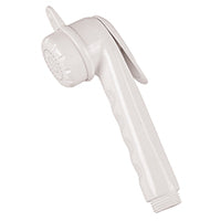 Lalizas Shower Head, ABS, Long, 1/2'' Thread, w/o Hose, White