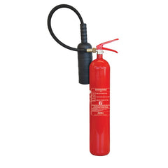 Lalizas Fire Extinguisher CO2, 5kg, w/ Wall Bracket, MED (EN, FR, DE) - Steveston Marine and Hardware