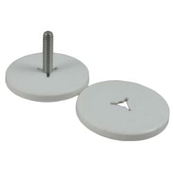 Weld Mount Cover White Nylon For 1/4 50/Pk