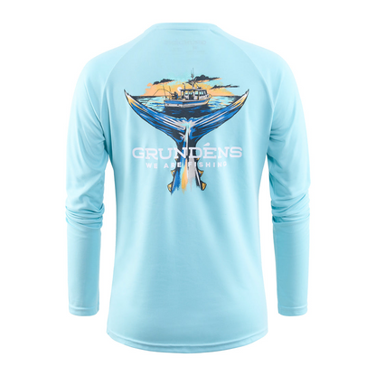Grundens Women's Tuna Tailscape LS Tech Tee (50180)