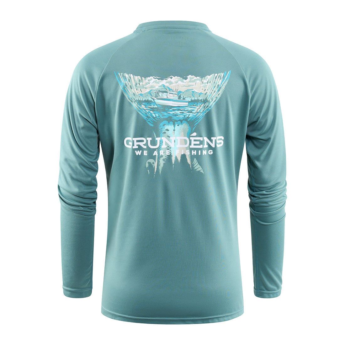 Grundens Women's Salmon Tailscape LS Tech Tee (50181)