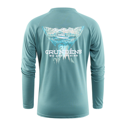 Grundens Women's Salmon Tailscape LS Tech Tee (50181)