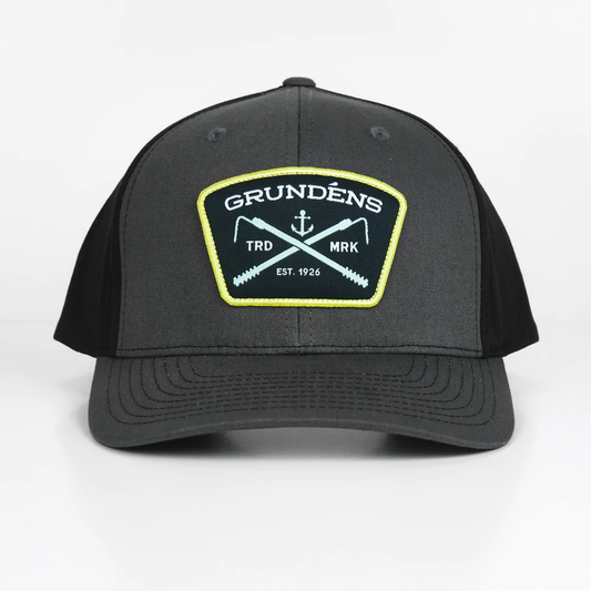 Grundens Gaff Trucker 312 Hat - Charcoal/Black - One Size