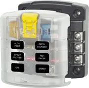Blue Sea Systems ST Blade Fuse Block - 6 Circuits with Cover - 5028 - Steveston Marine and Hardware