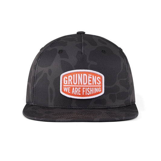 Grundens We Are Fishing Camo Trucker - Admiral Black Camo