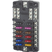 Blue Sea Systems ST Blade Fuse Block - 12 Circuits with Negative