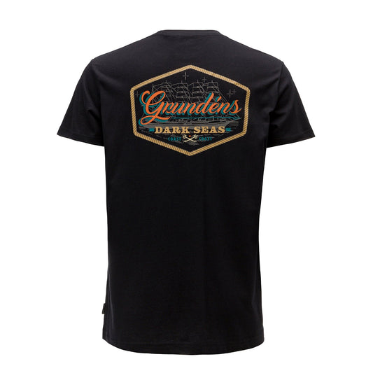 Grundens Dark Seas X Grundens Watercraft SS T-Shirt - Black - Size S