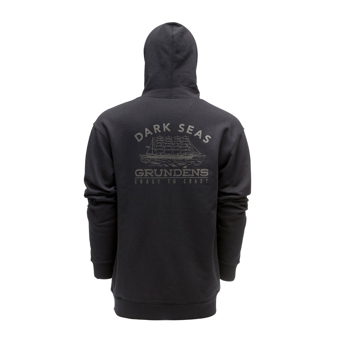 Grundens Dark Seas X Grundens Workhorse Full Zip Hoodie - Black - Size XL