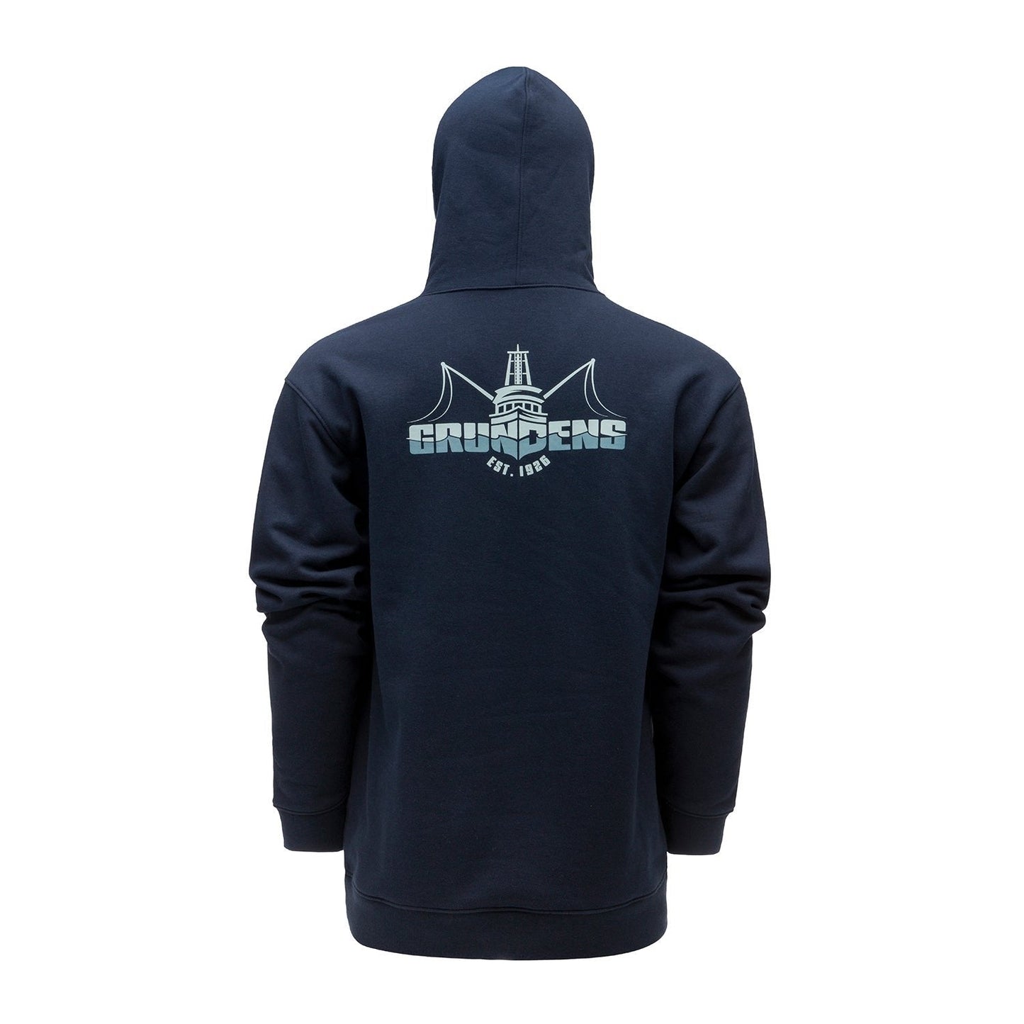 Grundens Logo Boat Hoodie - Dark Navy - Steveston Marine and Hardware