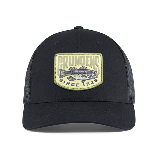 Grundens Bass Patch Trucker - Black - One Size