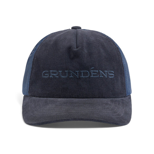 Grundens Cord Wordmark Trucker - Navy - One Size