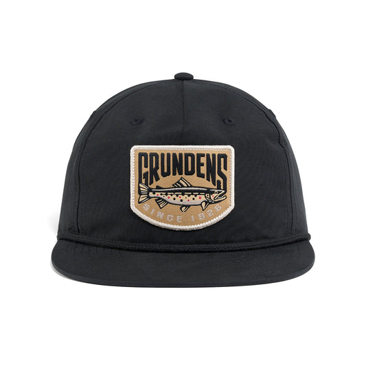 Grundens Trout Patch Rope Trucker - Black - One Size