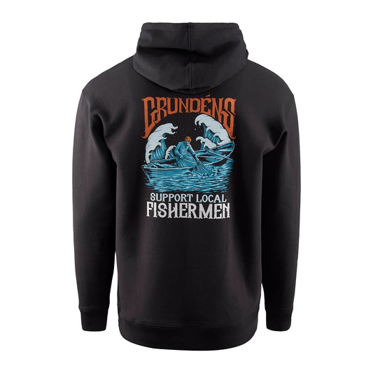 Grundens Displacement DWR Hoodie - SL Fisherman Black - Size S