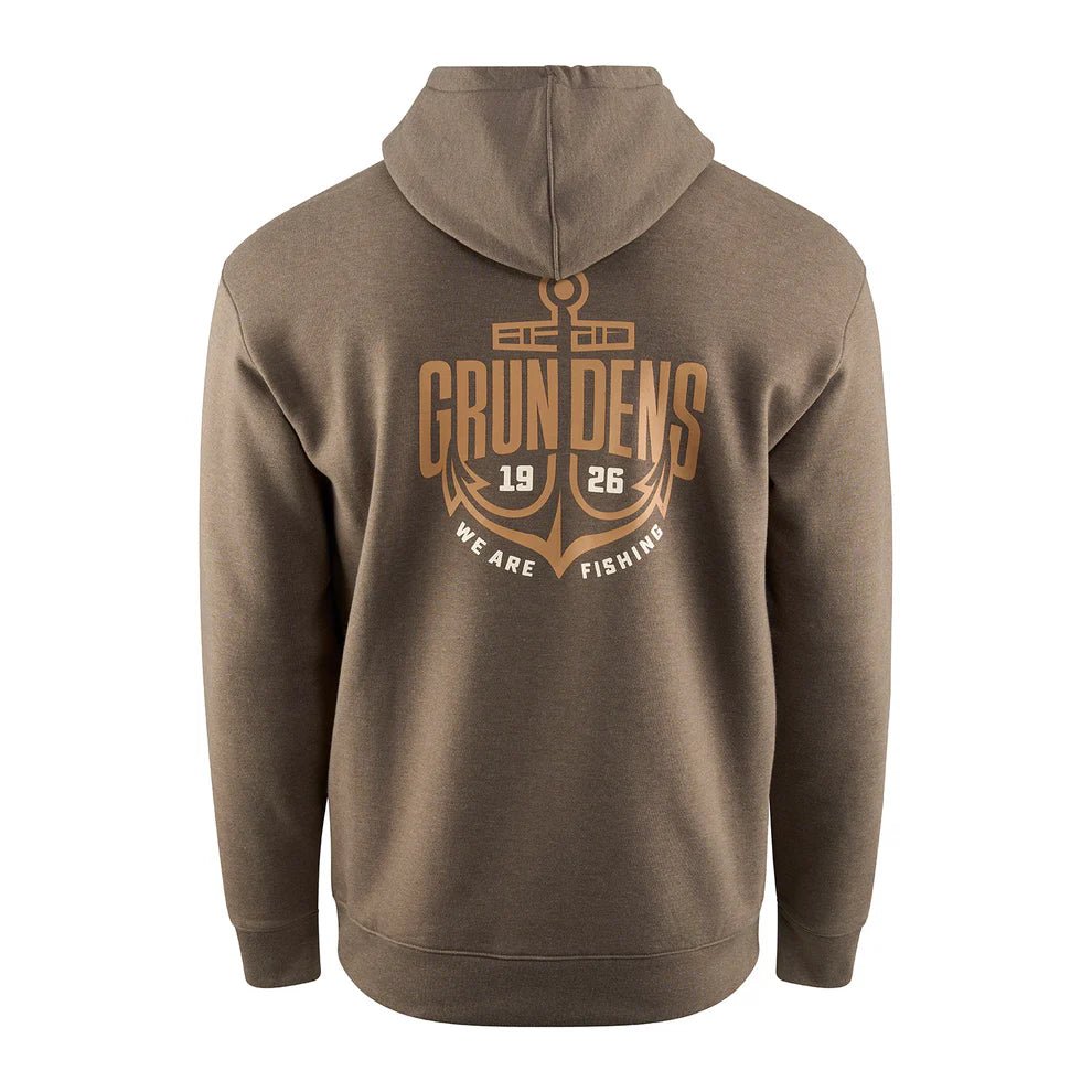 Grundens Displacement DWR Hoodie - Anchor Otter Heather - Steveston Marine and Hardware
