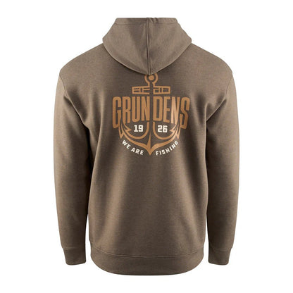Grundens Displacement DWR Hoodie - Anchor Otter Heather - Steveston Marine and Hardware