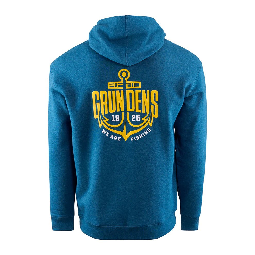 Grundens Displacement DWR Hoodie - Anchor Navy Heather - Steveston Marine and Hardware