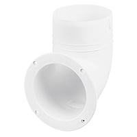 Lalizas Ventilator Connector, Elbow, Ã˜5'' (102 mm), White