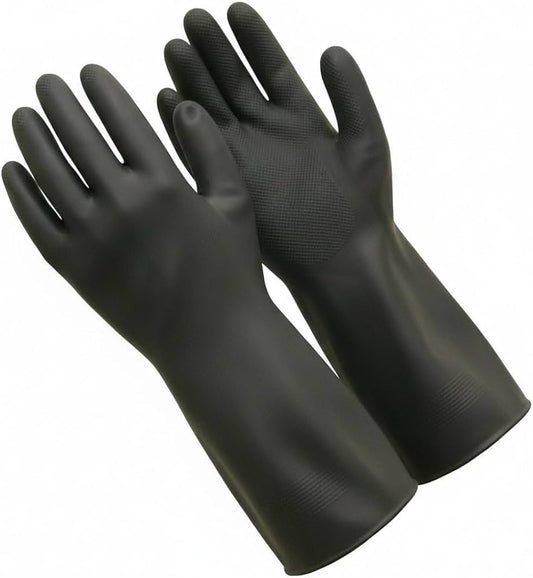 Gloves Black Rubber Xlarge (Pair)