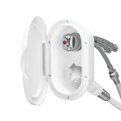 Lalizas Case with White Shower, Mixer Tap, 9.84 ft (3 m) Hose,