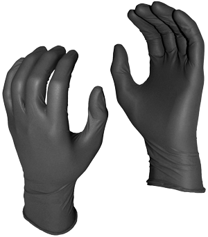 Watson Glove 8Mil Black Nit Med 50/Bx