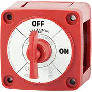 Blue Sea Systems m - Series Mini On - Off Battery Switch with Key - Red - 6005 - Steveston Marine and Hardware